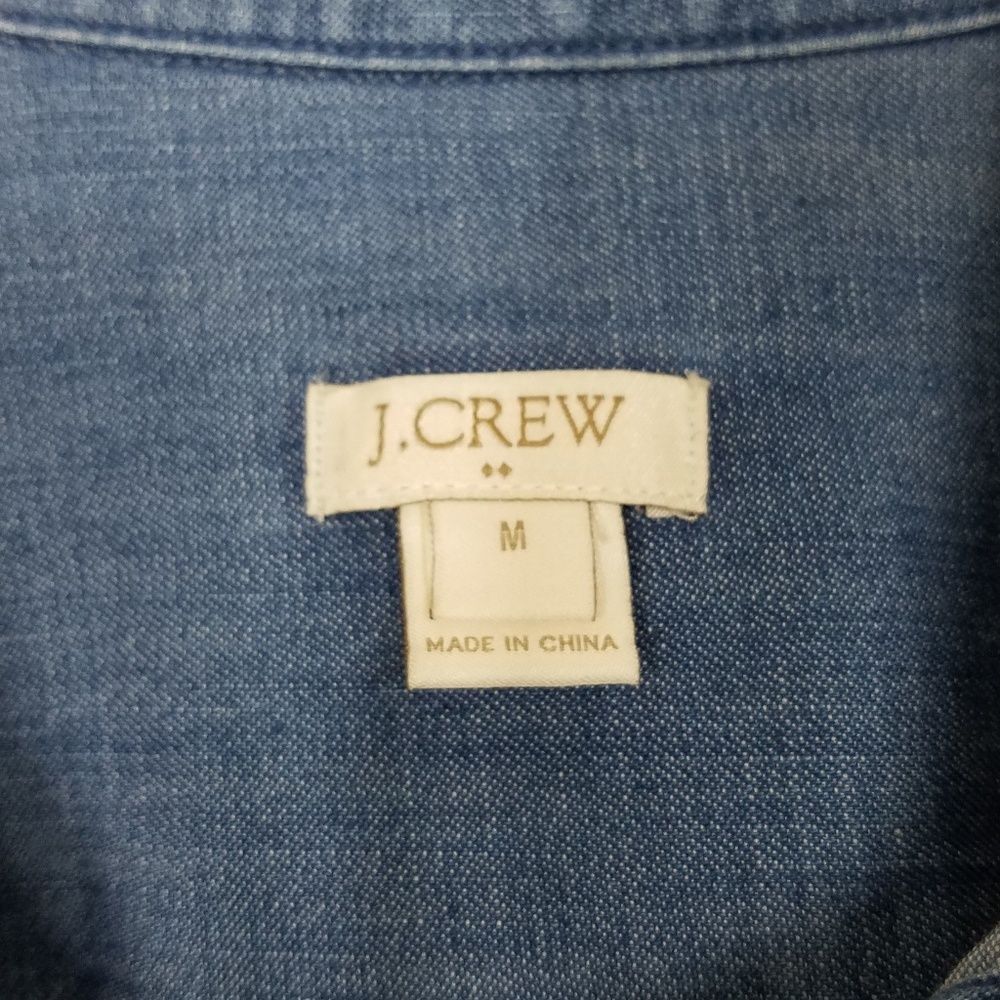 ☆SOLD☆J. Crew Chambray Long Sleeve Shirt Dress M - Picture 6 of 6